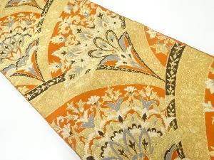 アンティーク　花更紗模様織出し袋帯（着用可）